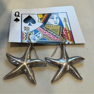 Silver Starfish Earrings